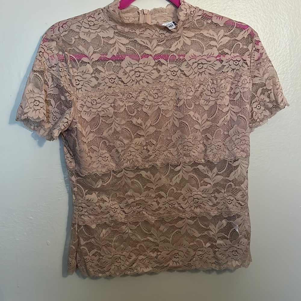 Lace tan top